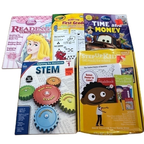 Homeschool Book Bundle 1st Grade Disney Princess Reading Comprehension STEM - Picture 1 of 8
